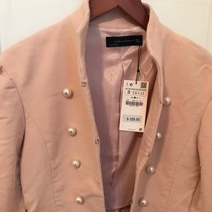 Zara pearl velvet jacket